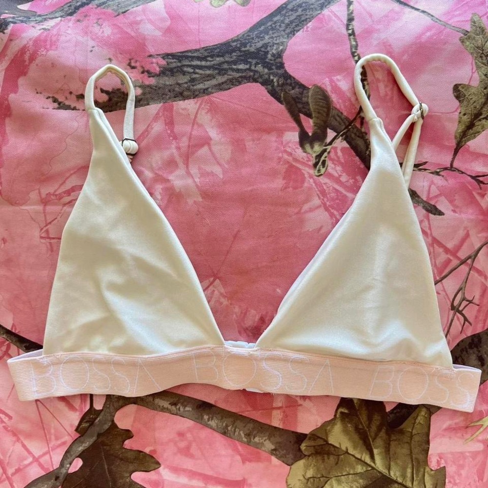 bossa cream triangle bralette